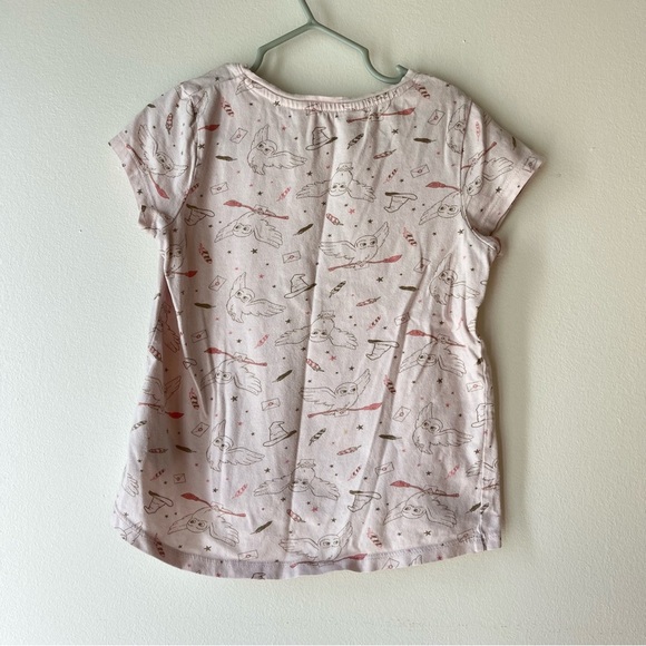 🌼 5/$25 Harry Potter Girls Tee | Size 5-6Y | Hedwig Owl Print T-Shirt Cotton - Picture 11 of 12